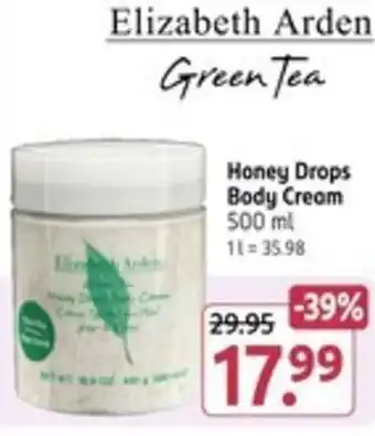 Rossmann Elizabeth Arden Green Tea Honey Drops Body Cream Angebot