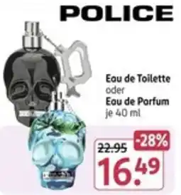 Rossmann POLICE Eau de Toilette oder Eau de Parfum Angebot