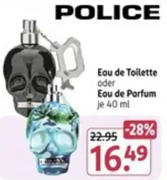 Rossmann POLICE Eau de Toilette oder Eau de Parfum Angebot