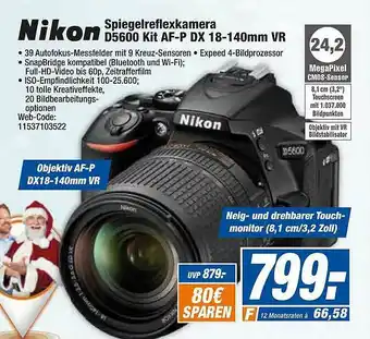 HEM Expert Nikon Spiegelreflexkamera D5600 Kit Af-p Dx 18-140mm Vr Angebot