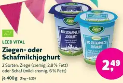 Aleco Biomarkt LEEB VITAL Ziegen- oder Schafmilchjoghurt Angebot