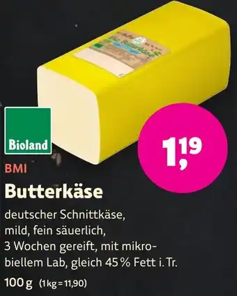 Aleco Biomarkt BMI Butterkäse Angebot