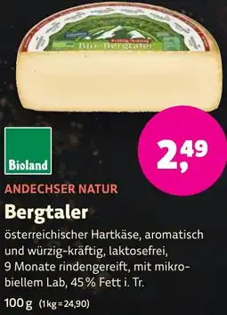 Aleco Biomarkt ANDECHSER NATUR Bergtaler Angebot