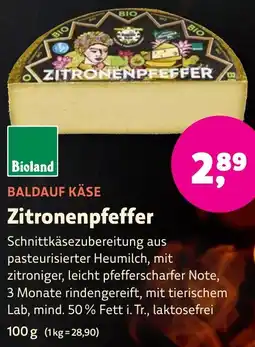 Aleco Biomarkt BALDAUF KÄSE Zitronenpfeffer Angebot