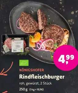 Aleco Biomarkt KÖNIGSHOFER Rindfleischburger Angebot