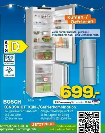 Euronics XXL Bosch Kgn39vidt Kühl Gefrierkombination Angebot