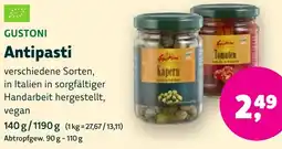 Aleco Biomarkt GUSTONI Antipasti Angebot