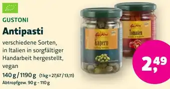 Aleco Biomarkt GUSTONI Antipasti Angebot