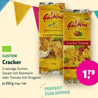 Aleco Biomarkt GUSTONI Cracker Angebot