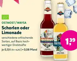 Aleco Biomarkt OSTMOST/WAYSA Schorlen oder Limonade Angebot