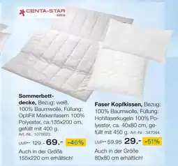 Möbel Inhofer Centa-star sommerbettdecke oder kopfkissen Angebot