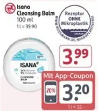 Rossmann ISANA Cleansing Balm_/Rezeptur Angebot