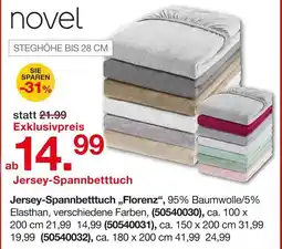 Möbelzentrum Pforzheim Novel jersey-spannbetttuch „florenz“ Angebot