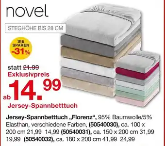 Möbelzentrum Pforzheim Novel jersey-spannbetttuch „florenz“ Angebot