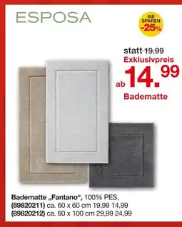 Möbelzentrum Pforzheim Badematte „fantano“ Angebot