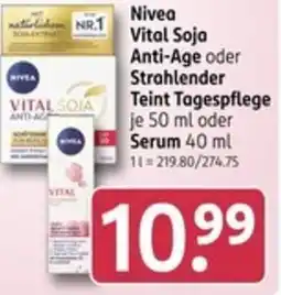 Rossmann Nivea Vital Soja Anti-Age oder Strahlender Teint Tagespflege oder Serum Angebot
