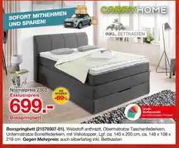 Möbelzentrum Pforzheim Carryhome boxspringbett Angebot