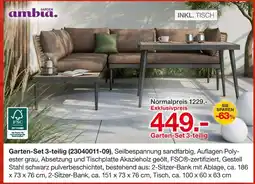 Möbelzentrum Pforzheim Garten-set 3-teilig Angebot