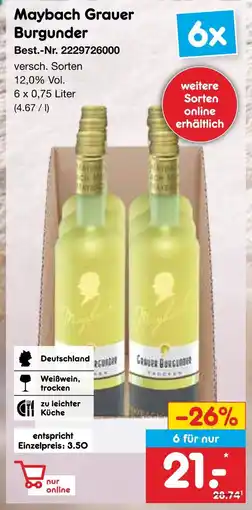 Netto Marken-Discount Maybach grauer burgunder Angebot