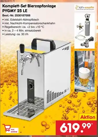Netto Marken-Discount Ich-zapfe komplett-set bierzapfanlage pygmy 25 le Angebot