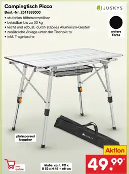 Netto Marken-Discount Juskys campingtisch picco Angebot