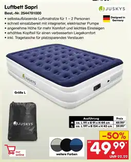 Netto Marken-Discount Juskys luftbett sapri Angebot