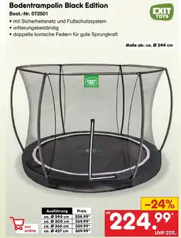 Netto Marken-Discount Exit toys bodentrampolin black edition Angebot