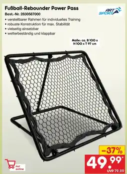 Netto Marken-Discount Art sport fußball-rebounder power pass Angebot
