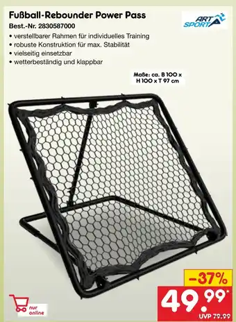 Netto Marken-Discount Art sport fußball-rebounder power pass Angebot
