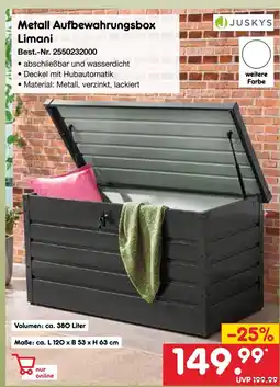 Netto Marken-Discount Juskys metall aufbewahrungsbox limani Angebot