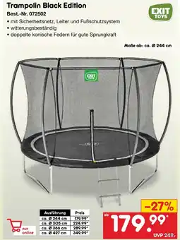 Netto Marken-Discount Exit toys trampolin black edition Angebot