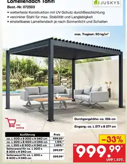 Netto Marken-Discount Juskys lamellendach tahiti Angebot