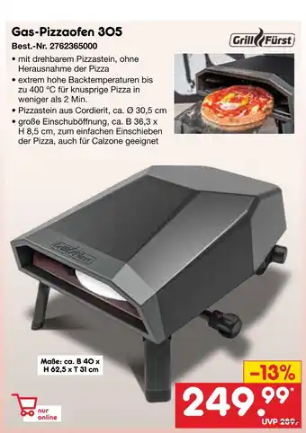 Netto Marken-Discount Grillfürst gas-pizzaofen 305 Angebot