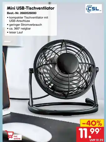 Netto Marken-Discount Csl mini usb-tischventilator Angebot