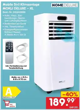 Netto Marken-Discount Home deluxe mobile 5in1 klimaanlage mokli deluxe - xl Angebot