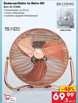 Netto Marken-Discount Brandson bodenventilator im retro-stil Angebot