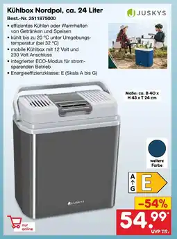 Netto Marken-Discount Juskys kühlbox nordpol, ca. 24 liter Angebot