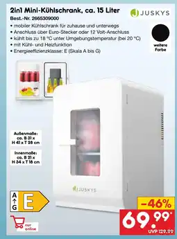 Netto Marken-Discount Juskys 2in1 mini-kühlschrank Angebot