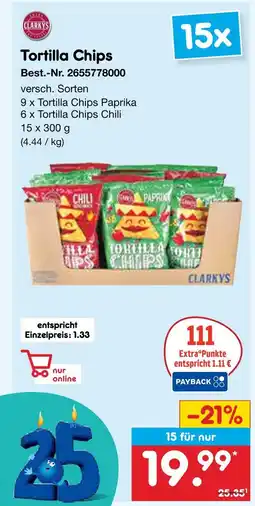 Netto Marken-Discount Clarkys tortilla chips Angebot