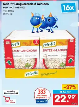 Netto Marken-Discount Reis-fit langkornreis 8 minuten Angebot