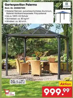 Netto Marken-Discount Canopia gartenpavillon palermo Angebot