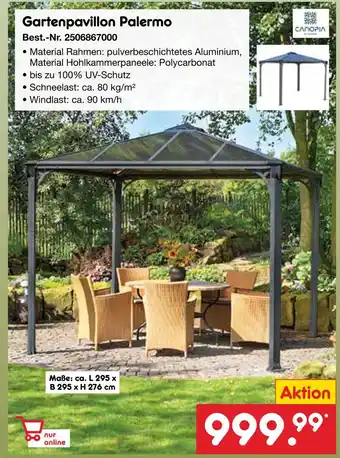 Netto Marken-Discount Canopia gartenpavillon palermo Angebot