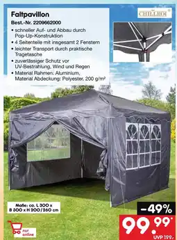 Netto Marken-Discount Chillroi faltpavillon Angebot