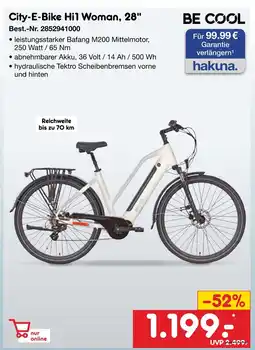 Netto Marken-Discount Be cool city-e-bike hi1 woman, 28 Angebot