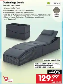 Netto Marken-Discount Juskys gartenliege lamia Angebot