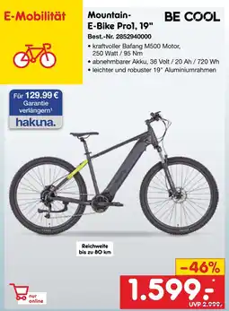 Netto Marken-Discount Be cool mountain-e-bike pro1, 19 Angebot