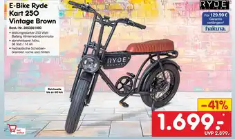 Netto Marken-Discount Ryde e-bike ryde kart 250 vintage brown Angebot