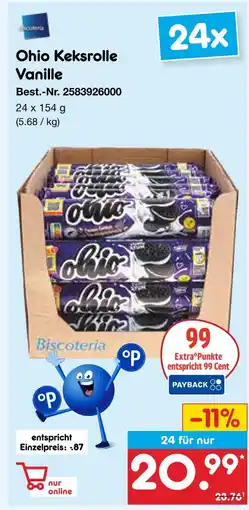 Netto Marken-Discount Biscoteria ohio keksrolle vanille Angebot