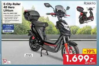 Netto Marken-Discount Rolektro e-city-roller 45 hero lithium Angebot