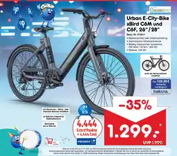 Netto Marken-Discount Sachsenrad urban e-city-bike xbird c6m und c6f Angebot